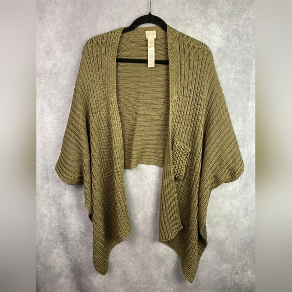 Chico’s Versatile Knit Basketweave Wrap w/Pull Through Feature Sand Color OS - Picture 8 of 9